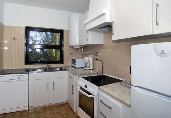 Bright kitchen with coffee machine and microwave oven bright kitchen in Villa Beatriz with coffee machine and microwave oven
