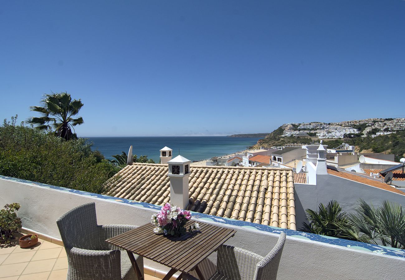 View of Salema beach and the sea from the terrace View of Salema beach and the sea from Casa Sereia Praia