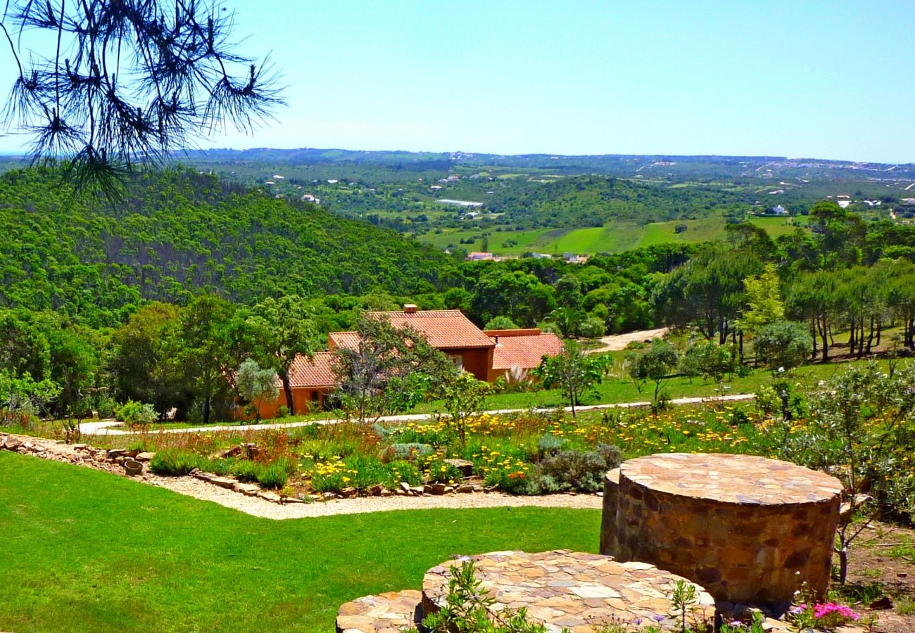 Vista do vale para a costa Vista fantástica da piscina natural da Casa dos Sonhos para o vale e para a costa