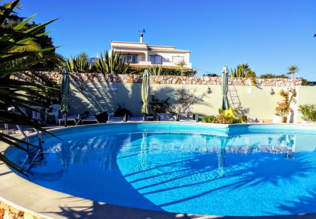 Poolbereich von Casa Galo Verde mit Sonnenliegen und Außendusche